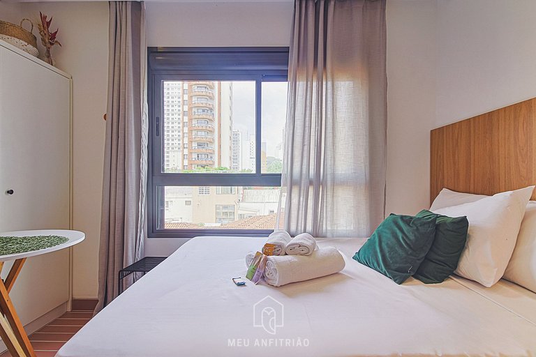 Modern studio for 2, near Allianz Parque.