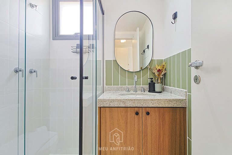 Modern studio for 2, near Allianz Parque.