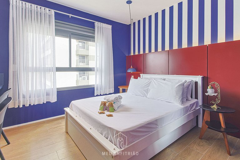 Bem decorado, academia, perto do Allianz Parque