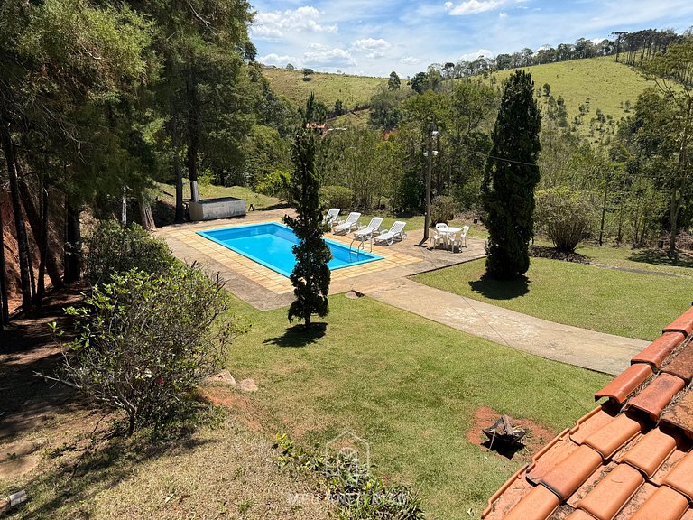 Rancho con piscina, barbacoa, naturaleza y ocio