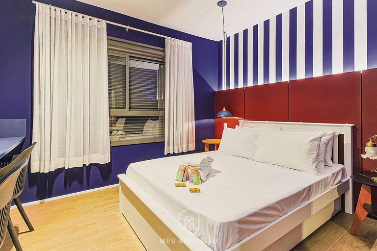 Well decorated, gym, near Allianz Parque.