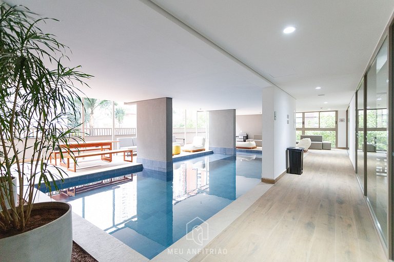 2 pessoas | Piscina aquecida | 500m do metrô