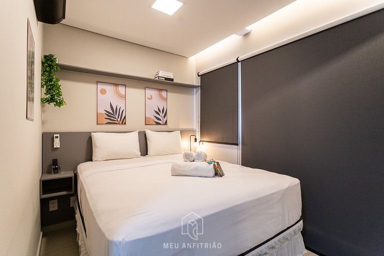 Studio with balcony, leisure near Paulista Avenue.