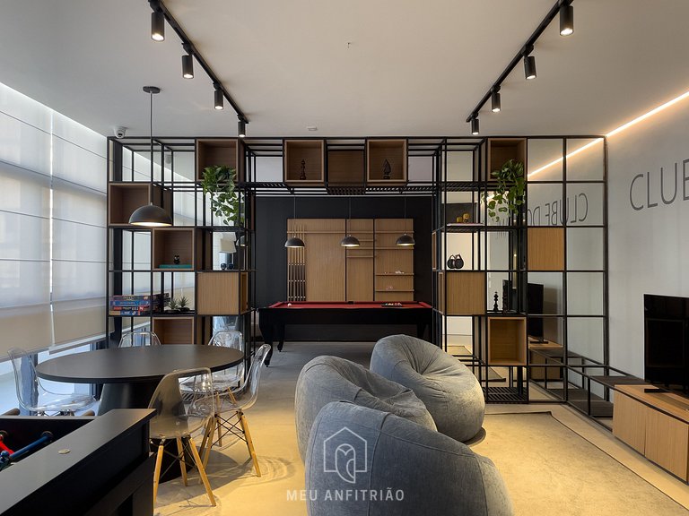 Studio with balcony, leisure near Paulista Avenue.