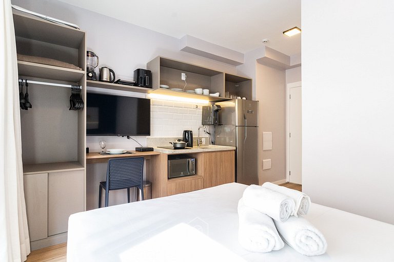 Studio, pool, leisure near Tatuapé subway-mall