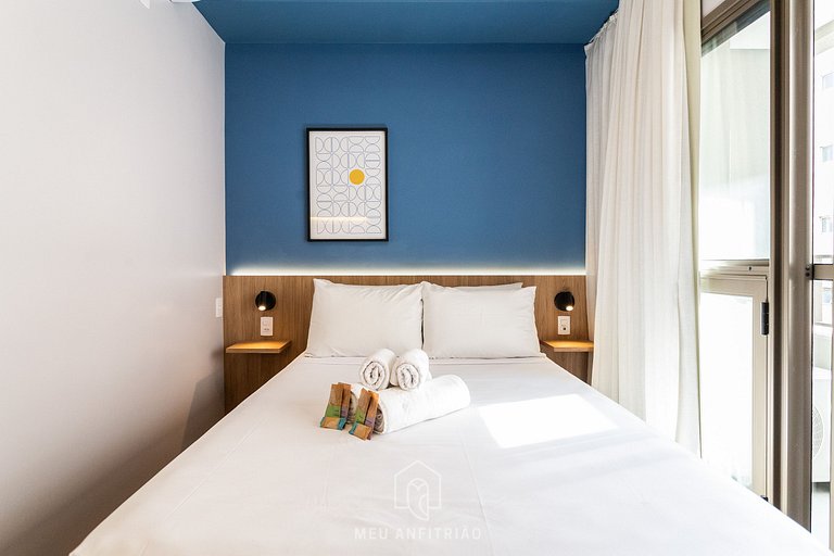 Studio, pool, leisure near Tatuapé subway-mall