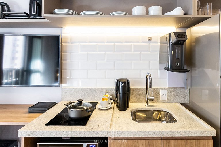 Studio, pool, leisure near Tatuapé subway-mall