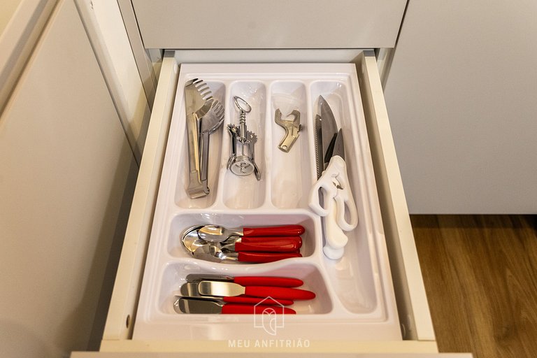 3 people, leisure, full kitchen, 1km from Allianz