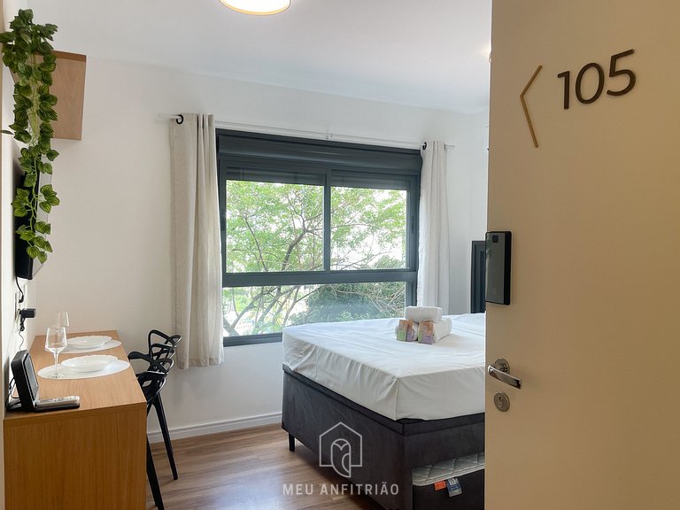 3 people, leisure, full kitchen, 1km from Allianz