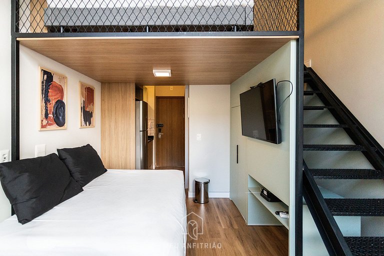 Studio p/4, lazer completo perto do Allianz/PUC-SP