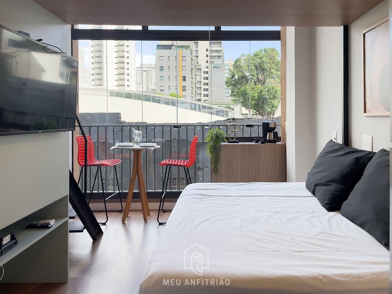 Studio for 4, complete leisure near Allianz Parque