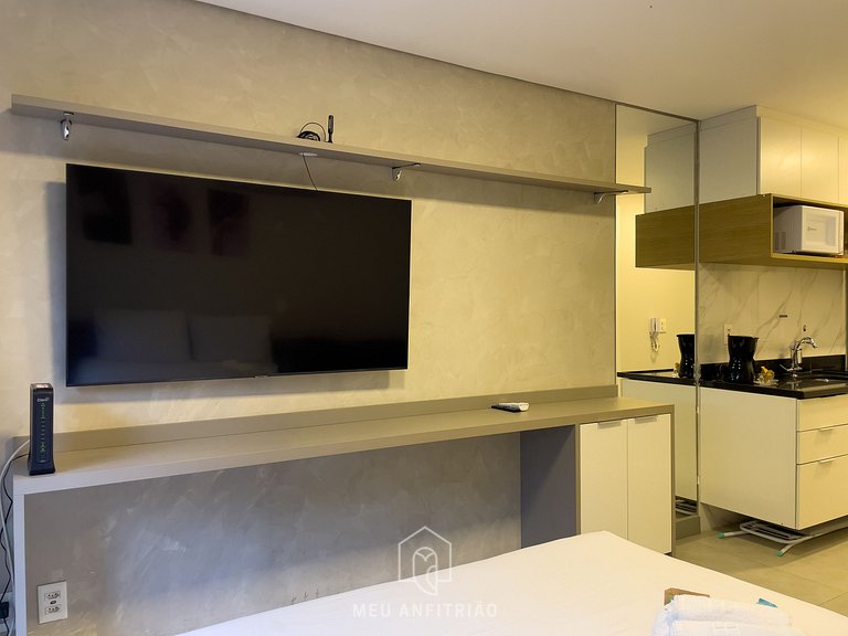 Studio p/2, varanda e lazer próximo ao aeroporto