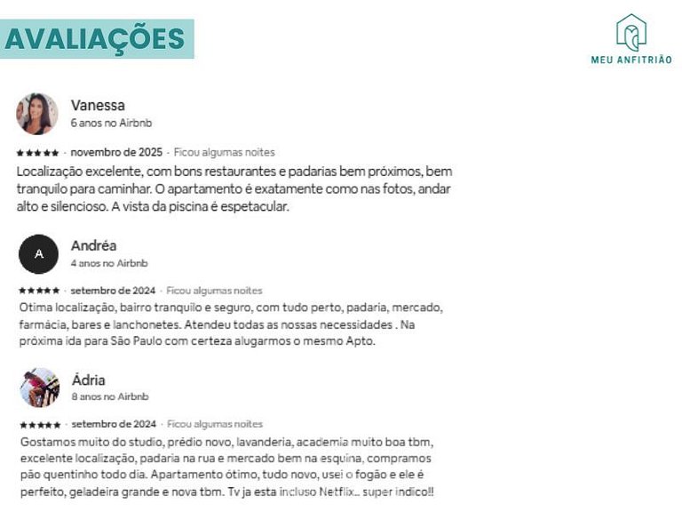 Apartment for 4, garage, 1km from Ibirapuera Park