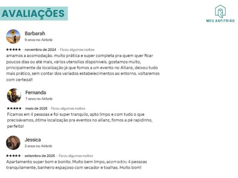 Studio p/4, lazer completo perto do Allianz/PUC-SP