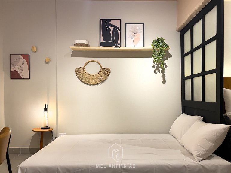 Flat com vista alta e garagem para 3 pessoas