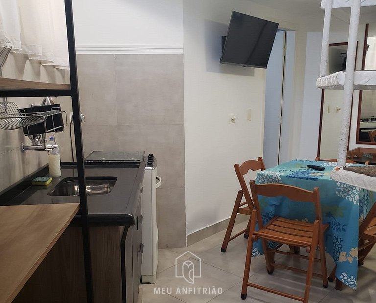 3 people, coffee, garage across from the beach