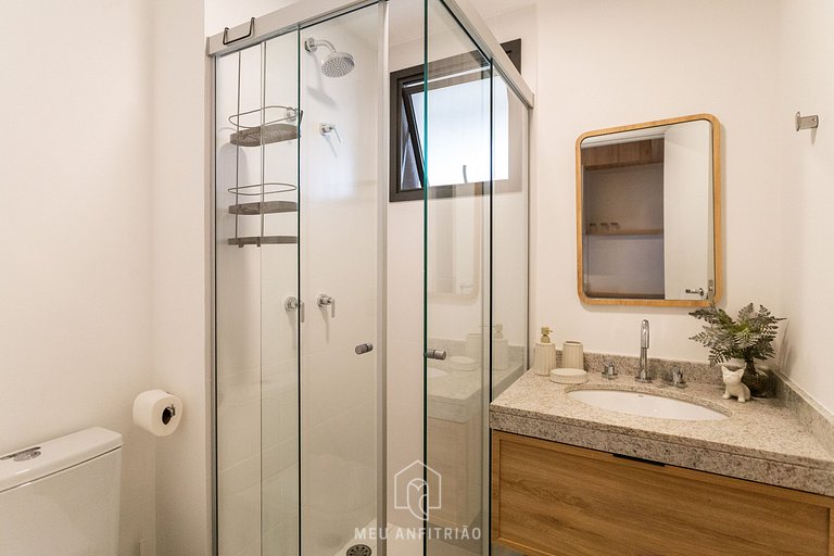 Queen bed, complete leisure 1km to Allianz Parque