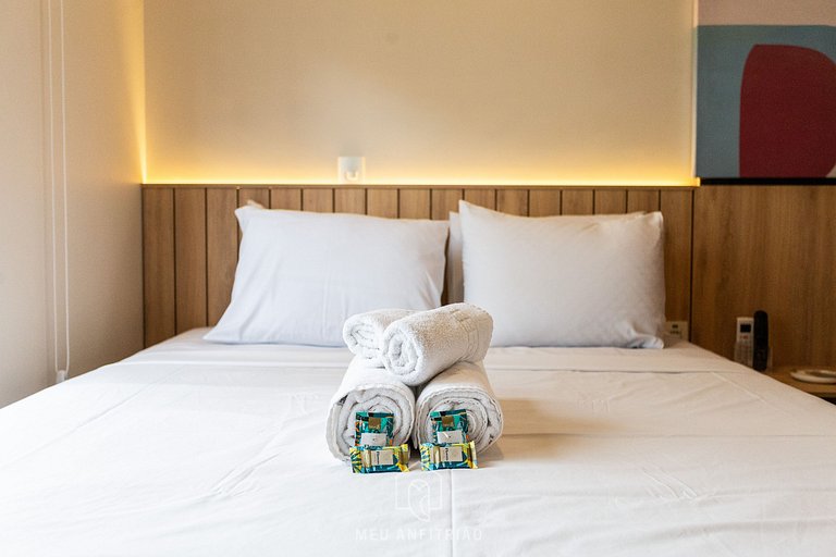 Queen bed, complete leisure 1km to Allianz Parque