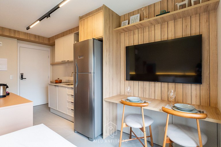 Queen bed, complete leisure 1km to Allianz Parque