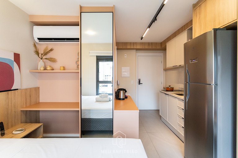 Queen bed, complete leisure 1km to Allianz Parque