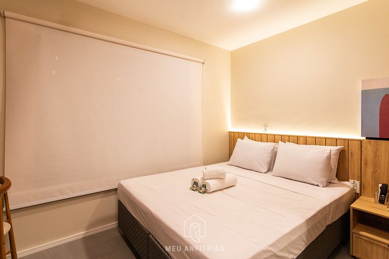 Queen bed, complete leisure 1km to Allianz Parque
