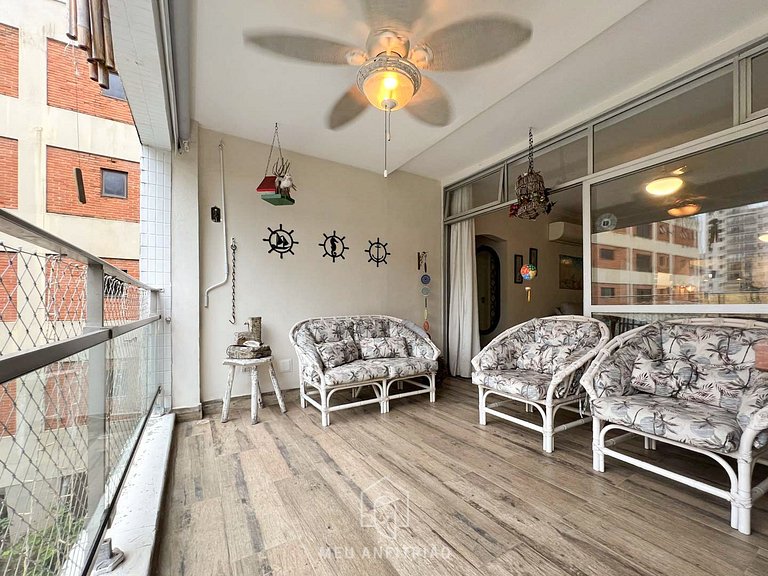 200m da praia | 133m² | Churrasqueira | 8 pessoas