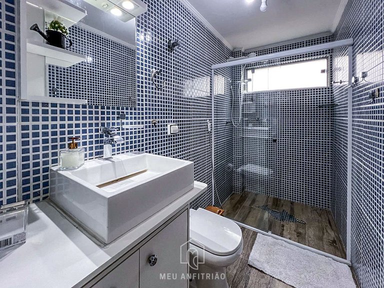 300m da praia | 133m² | Churrasqueira | 7 pessoas