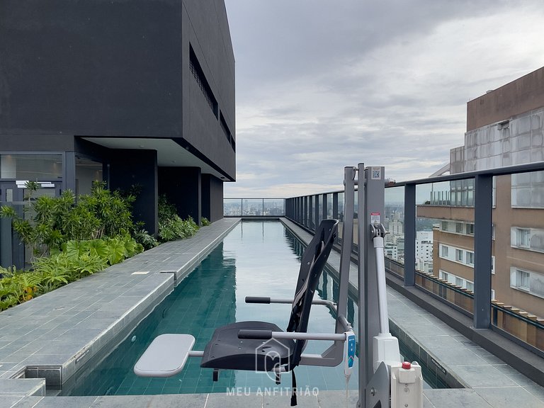 2 pessoas|Cozinha Completa|Piscina|Av. Paulista