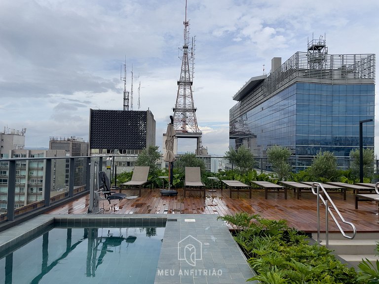 2 pessoas|Cozinha Completa|Piscina|Av. Paulista