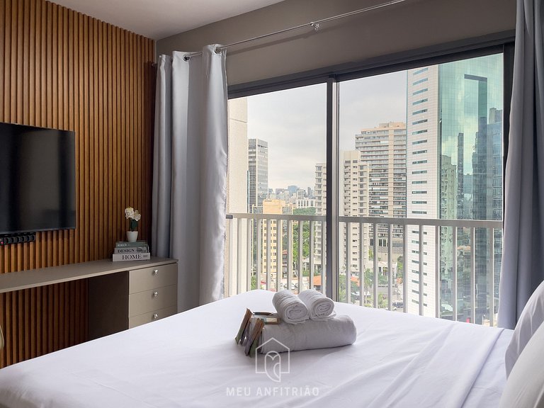 24m² | Equipped | Pool and leisure | Faria Lima Av