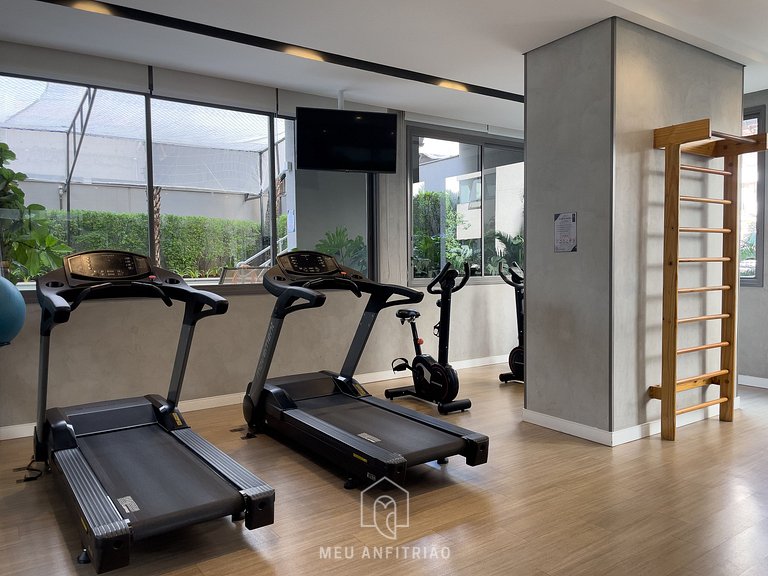 27m²| 2 pessoas| Piscina| Academia| 200m do metrô