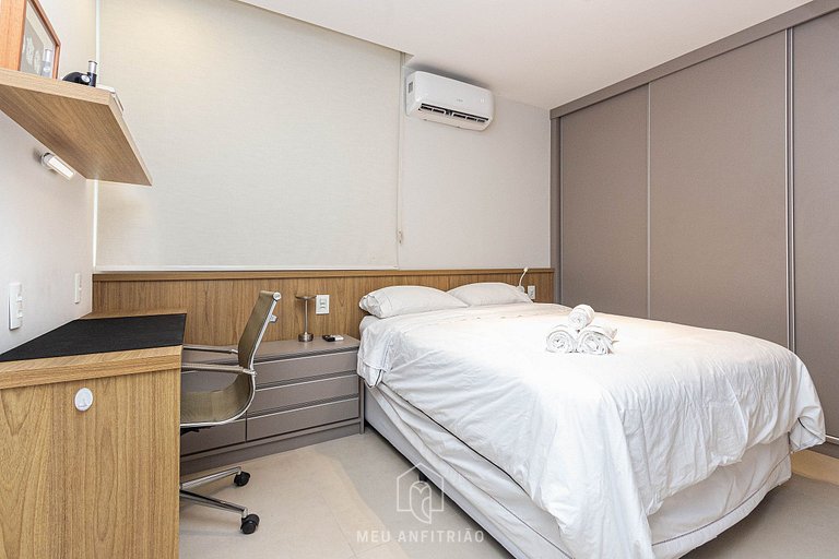 3 habitaciones|90m²|600m playa Leblon y shopping