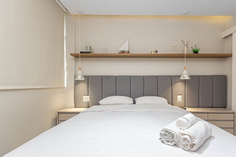 3 habitaciones|90m²|600m playa Leblon y shopping