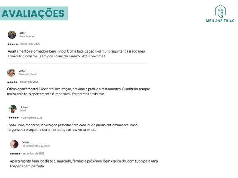 3 habitaciones|90m²|600m playa Leblon y shopping