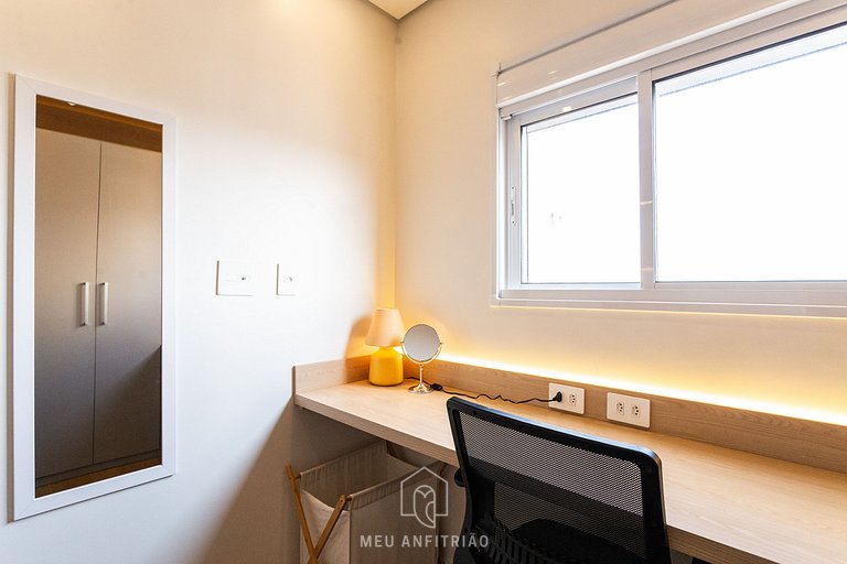 40m² | Queen bed | Expo Center Norte | Anhembi