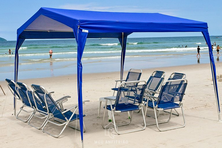 5 suítes | Sauna | Piscina | 50m da praia