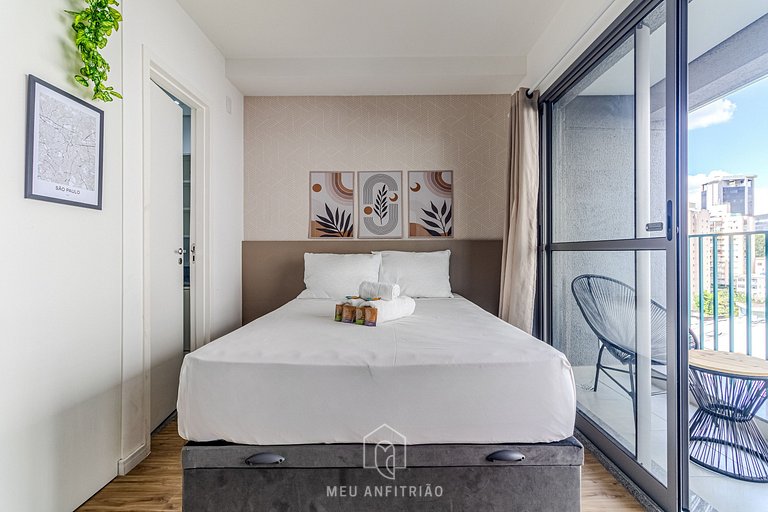 25m² | 2 people | Pool | Gym | 400m from subway