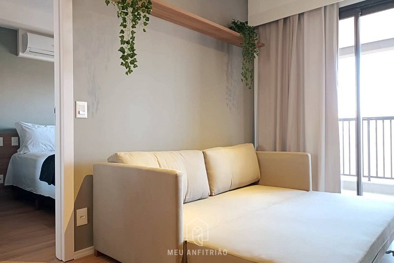 49m² | 3 pessoas | Lazer | 350m da Av. Faria Lima