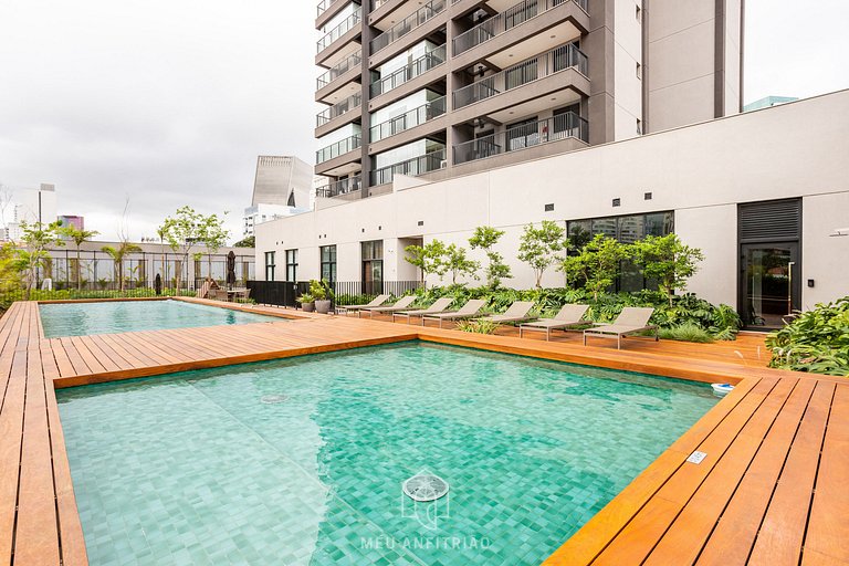 49m² | 3 pessoas | Lazer | 350m da Av. Faria Lima