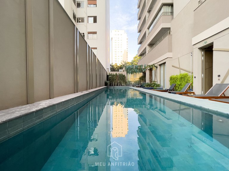 25m² | 2 people | Pool | 1.5km from Allianz Parque
