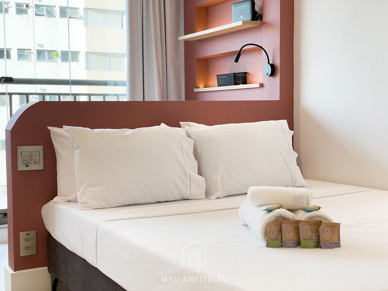 25m² | 2 people | Pool | 1.5km from Allianz Parque