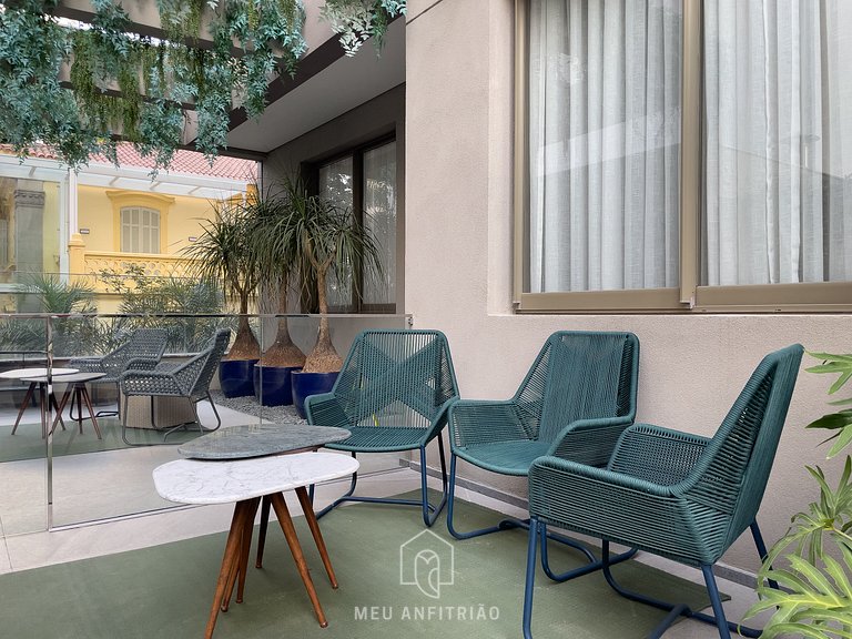 25m² | 2 pessoas | Piscina| 1,5km Allianz Parque