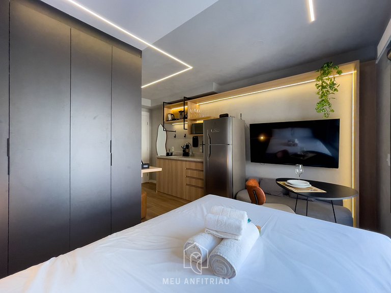 3 guests | AC Heating | Gym | 5min from Allianz