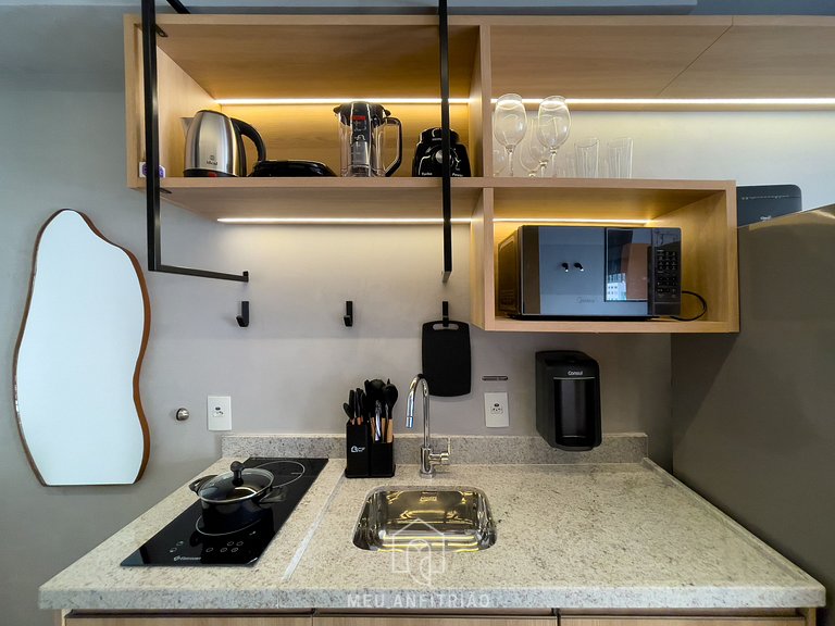 23m² | AC e Aquec. | Academia | 5min do Allianz