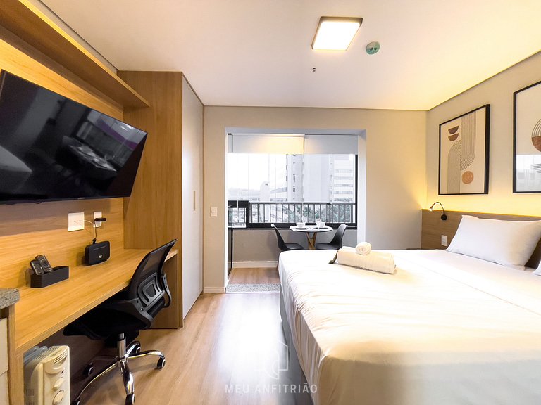 25m² | 3 personas | Cama queen | Shopping Morumbi