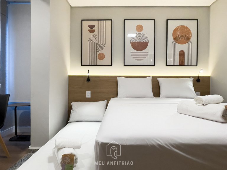 25 sq m | 3 people | Queen bed | Morumbi Mall