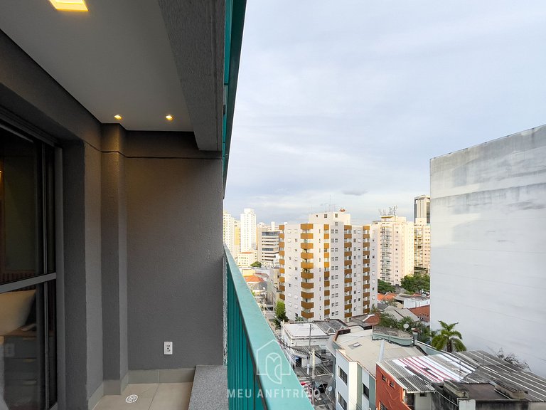 Studio p/ 2 Piscina | Academia | 400m metrô | 25m²