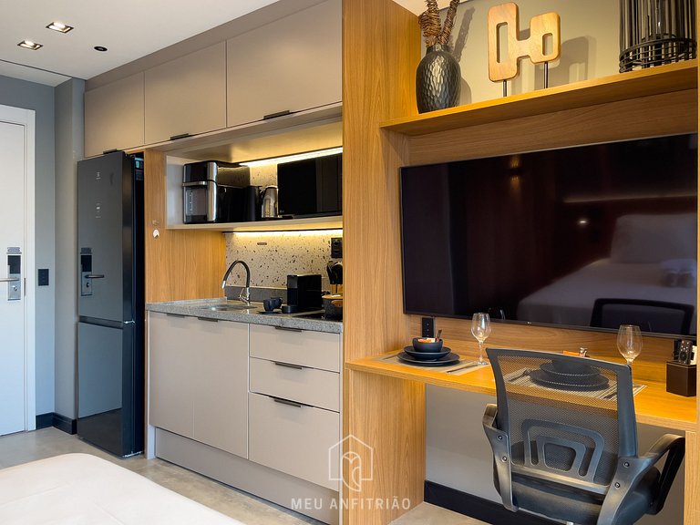 20 m² | 2 pessoas | Cama box de casal | Piscina
