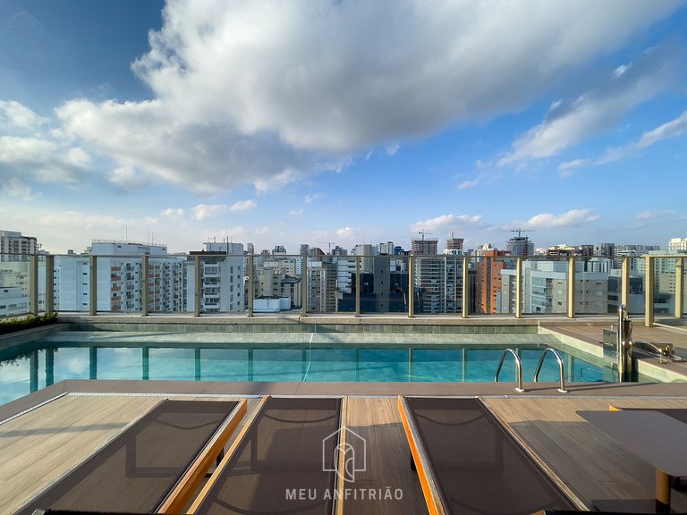 28m² | 2 personas | Piscina | Espacio de trabajo