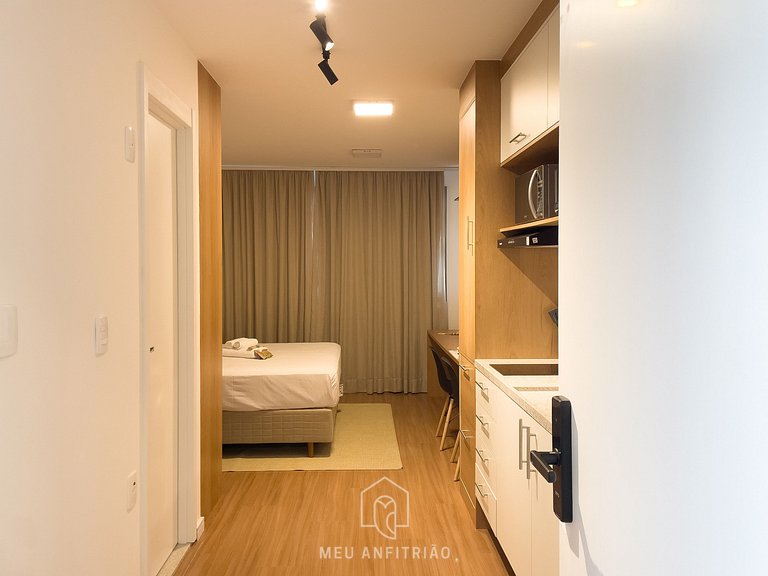 28m² | 2 pessoas | Piscina | Coworking